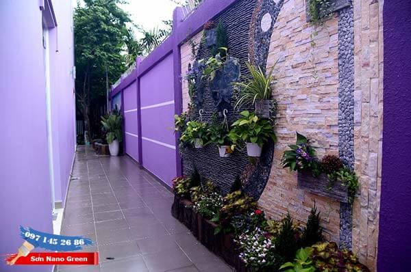 Màu sơn tường nhà bên ngoài màu Tím mang đến cảm giác Lãng Mạn & Bình Yên - SonNanoGreen.com